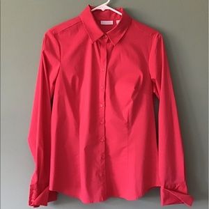 New York & Company stretch button down shirt size small